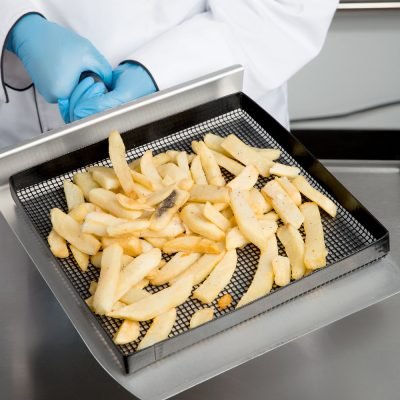 Heat-Resistant Teflon-coated Grill Mesh Basket with Boarder
